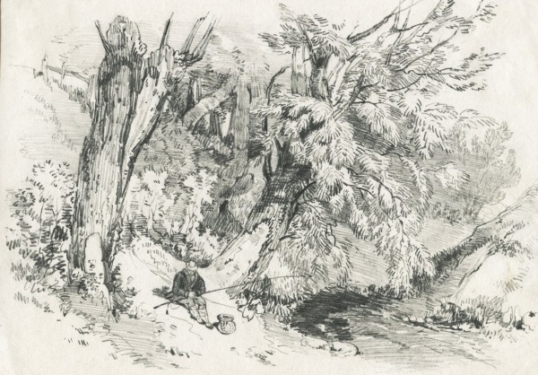 Graphite Drawing by James Duffield Harding